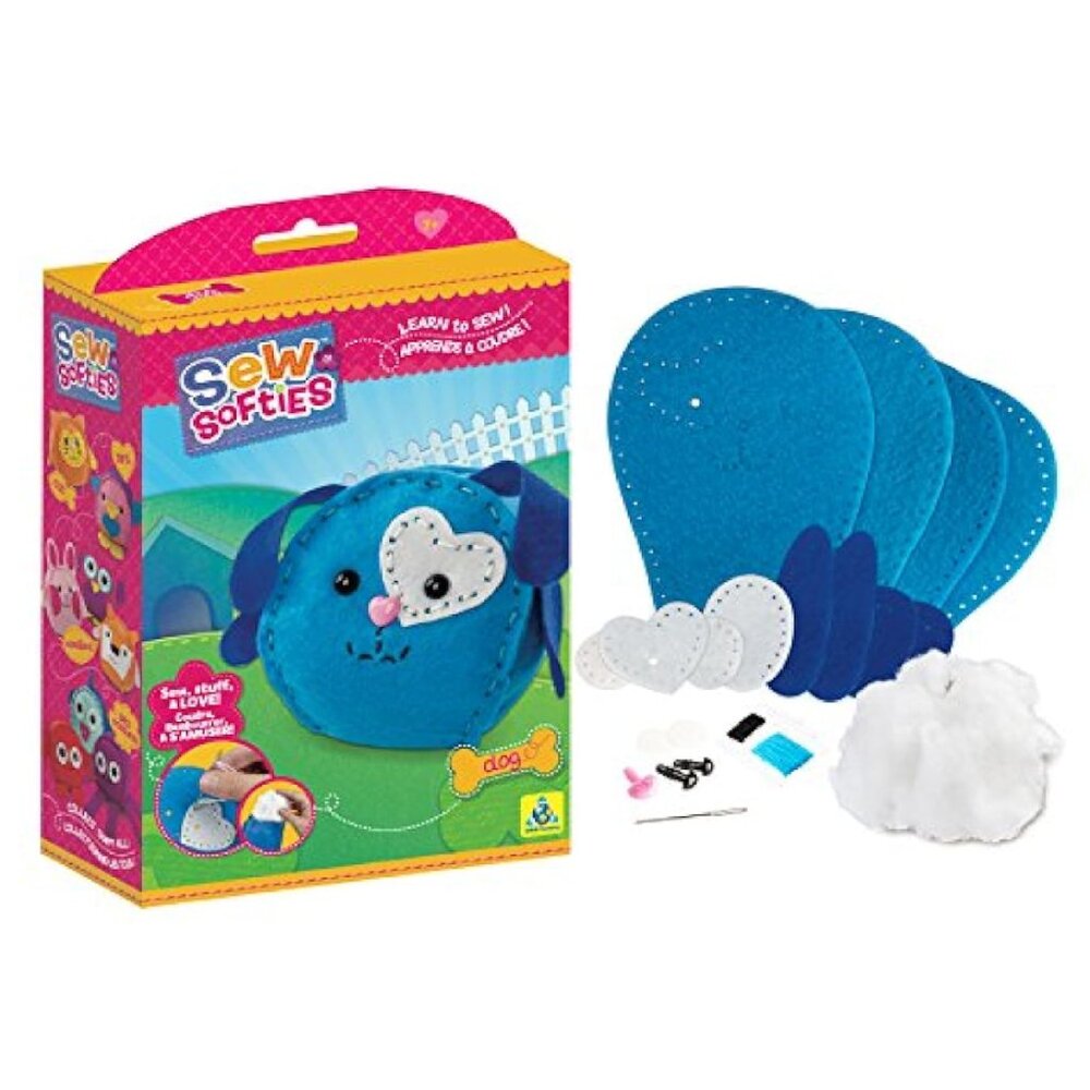 New in Box - Orb Factory - Sew Softies Craft Felt Dog 23pc For  Age 7+